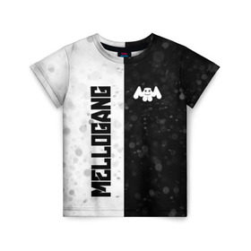 Детская футболка 3D с принтом MELLOGANG в Тюмени, 100% гипоаллергенный полиэфир | прямой крой, круглый вырез горловины, длина до линии бедер, чуть спущенное плечо, ткань немного тянется | gang | marsh | marshmallow | marshmello | marshmelo | mello | mellogang | music | диджей | лого | маршмеллов | маршмеллоу | маршмеллу | маршмело | маршмелов | маршмелоу | музыка | музыкант | трэп | улыбка | хаус