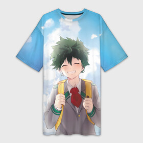 Платье-футболка 3D с принтом School в Тюмени,  |  | anime | boku no hero academia | izuku midoriya | katsuki bakugou | my hero academia | superhero | аниме | кацуки бакуго | мидория изуку | моя геройская академия | супергерои