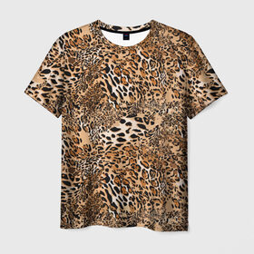 Мужская футболка 3D с принтом Леопард в Тюмени, 100% полиэфир | прямой крой, круглый вырез горловины, длина до линии бедер | Тематика изображения на принте: camouflage | cat | disguise | fashion | illustration | jungle | leopard | predator | skin | spots | style | wild | youth | графика | джунгли | дикий | иллюстрация | камуфляж | картинка | кошка | леопард | маскировка | мода | молодежная | пятна | рисунок |