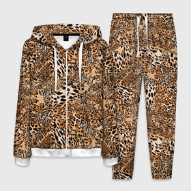 Мужской костюм 3D с принтом Леопард в Тюмени, 100% полиэстер | Манжеты и пояс оформлены тканевой резинкой, двухслойный капюшон со шнурком для регулировки, карманы спереди | camouflage | cat | disguise | fashion | illustration | jungle | leopard | predator | skin | spots | style | wild | youth | графика | джунгли | дикий | иллюстрация | камуфляж | картинка | кошка | леопард | маскировка | мода | молодежная | пятна | рисунок |