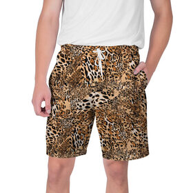Мужские шорты 3D с принтом Леопард в Тюмени,  полиэстер 100% | прямой крой, два кармана без застежек по бокам. Мягкая трикотажная резинка на поясе, внутри которой широкие завязки. Длина чуть выше колен | camouflage | cat | disguise | fashion | illustration | jungle | leopard | predator | skin | spots | style | wild | youth | графика | джунгли | дикий | иллюстрация | камуфляж | картинка | кошка | леопард | маскировка | мода | молодежная | пятна | рисунок |