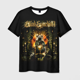 Мужская футболка 3D с принтом Blind Guardian в Тюмени, 100% полиэфир | прямой крой, круглый вырез горловины, длина до линии бедер | blind guardian | heavy metal | metal | группа | метал | музыка | пауэр метал | рок | хэви метал