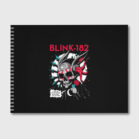 Альбом для рисования с принтом Blink 182 в Тюмени, 100% бумага
 | матовая бумага, плотность 200 мг. | Тематика изображения на принте: punk | группы | кролик | музыка | панк