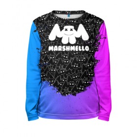 Детский лонгслив 3D с принтом MARSHMELLO в Тюмени, 100% полиэстер | длинные рукава, круглый вырез горловины, полуприлегающий силуэт
 | 