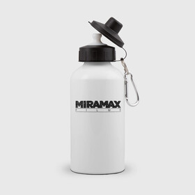 Бутылка спортивная с принтом MIRAMAX FILM в Тюмени, металл | емкость — 500 мл, в комплекте две пластиковые крышки и карабин для крепления | miramax film | киностудия | мирамакс | тарантино