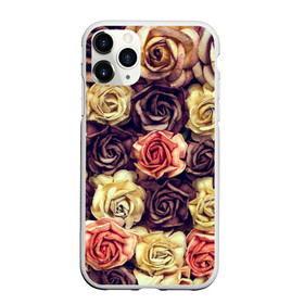 Чехол для iPhone 11 Pro матовый с принтом Шоколадные розы в Тюмени, Силикон |  | бабушке | девочке | девушке | дочке | желтые цветы | женщине | маме | подруге | природа | розовые цветы | розы | сестре | теще | тюльпаны | цветы