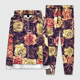 Женский костюм 3D с принтом Шоколадные розы в Тюмени,  |  | бабушке | девочке | девушке | дочке | желтые цветы | женщине | маме | подруге | природа | розовые цветы | розы | сестре | теще | тюльпаны | цветы