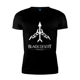 Мужская футболка премиум с принтом BLACK DESERT в Тюмени, 92% хлопок, 8% лайкра | приталенный силуэт, круглый вырез ворота, длина до линии бедра, короткий рукав | Тематика изображения на принте: 