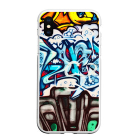 Чехол для iPhone XS Max матовый с принтом Graffiti в Тюмени, Силикон | Область печати: задняя сторона чехла, без боковых панелей | grafity | paint | street art | urban | город | граффити | искусство | кирпичи | краски | рисунки | стена | улицы | уличное искусство