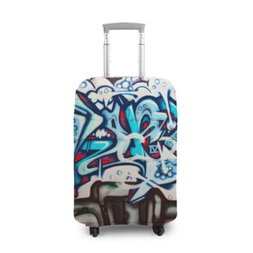 Чехол для чемодана 3D с принтом Graffiti в Тюмени, 86% полиэфир, 14% спандекс | двустороннее нанесение принта, прорези для ручек и колес | grafity | paint | street art | urban | город | граффити | искусство | кирпичи | краски | рисунки | стена | улицы | уличное искусство