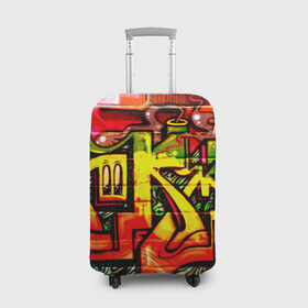 Чехол для чемодана 3D с принтом Граффити в Тюмени, 86% полиэфир, 14% спандекс | двустороннее нанесение принта, прорези для ручек и колес | grafity | paint | street art | urban | город | граффити | искусство | кирпичи | краски | рисунки | стена | улицы | уличное искусство