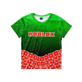 Детская футболка 3D с принтом ROBLOX в Тюмени, 100% гипоаллергенный полиэфир | прямой крой, круглый вырез горловины, длина до линии бедер, чуть спущенное плечо, ткань немного тянется | roblox | roblox com | roblox gaming | roblox simulator | роблокс | роблокс roblox.