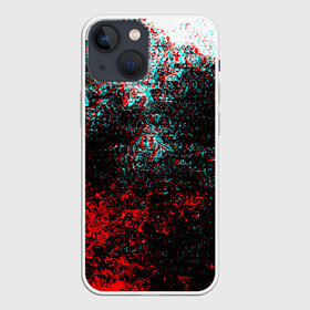 Чехол для iPhone 13 mini с принтом БРЫЗГИ КРАСОК GLITCH в Тюмени,  |  | abstraction | watercolor | абстракция красок | акварель | брызги красок | живопись | краска | потертость красок | размытые краски | текстуры | черно белый | яркие | яркие краски