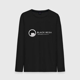 Мужской лонгслив хлопок с принтом Black mesa logo в Тюмени, 100% хлопок |  | Тематика изображения на принте: black mesa | black mesa logo | research facility