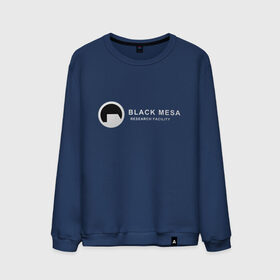 Мужской свитшот хлопок с принтом Black mesa logo в Тюмени, 100% хлопок |  | black mesa | black mesa logo | research facility