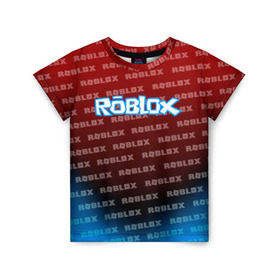 Детская футболка 3D с принтом ROBLOX в Тюмени, 100% гипоаллергенный полиэфир | прямой крой, круглый вырез горловины, длина до линии бедер, чуть спущенное плечо, ткань немного тянется | Тематика изображения на принте: roblox | roblox com | roblox gaming | roblox simulator | роблокс | роблокс roblox.