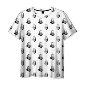 Мужская футболка 3D с принтом Достоевский в Тюмени, 100% полиэфир | прямой крой, круглый вырез горловины, длина до линии бедер | 