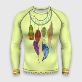 Мужской рашгард 3D с принтом индейское платье в Тюмени,  |  | ethno | indians | native american | ttibal | америка | индейцы | ловец снов | перья | трибал | узор. орнамент | этника