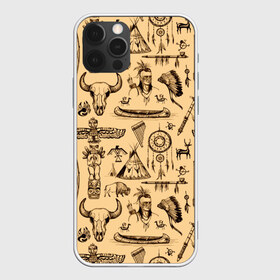 Чехол для iPhone 12 Pro Max с принтом Индейский паттерн в Тюмени, Силикон |  | африка | буйвол | индейцы | каной | ловец снов | лодка | лук | орёл | перо | перья | рога | стрелы | татуировка | типи | томагавк | топор | трубка | фигвам | череп | этно