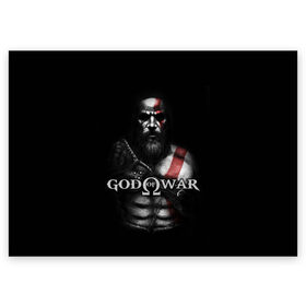 Поздравительная открытка с принтом God of War в Тюмени, 100% бумага | плотность бумаги 280 г/м2, матовая, на обратной стороне линовка и место для марки
 | god of war | арес | афина | бог | бог войны | воин | генерал | гидра | кратос | призрак | спарта | татуировка