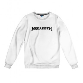 Женский свитшот хлопок с принтом Megadeth в Тюмени, 100% хлопок | прямой крой, круглый вырез, на манжетах и по низу широкая трикотажная резинка  | 