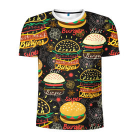 Мужская футболка 3D спортивная с принтом Гамбургеры в Тюмени, 100% полиэстер с улучшенными характеристиками | приталенный силуэт, круглая горловина, широкие плечи, сужается к линии бедра | hamburgers | sandwic | булочка | бутерброды | быстрая | гамбургер | гамбургеры | геометрический | графика | еда | зелень | иллюстрация | картинка | кунжут | мода | мясо | надпись | орнамент | рисунок | свежий
