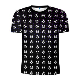 Мужская футболка 3D спортивная с принтом MARSHMELLO Black в Тюмени, 100% полиэстер с улучшенными характеристиками | приталенный силуэт, круглая горловина, широкие плечи, сужается к линии бедра | Тематика изображения на принте: black | marsh | marshmallow | marshmello | marshmelo | mello | music | smile | диджей | лого | маршмеллов | маршмеллоу | маршмеллу | маршмело | маршмелов | маршмелоу | музыка | музыкант | трэп | улыбка | хаус