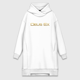 Платье-худи хлопок с принтом DEUS EX в Тюмени,  |  | cyberpunk | deus ex | future | game | будущ | игра | киберпанк