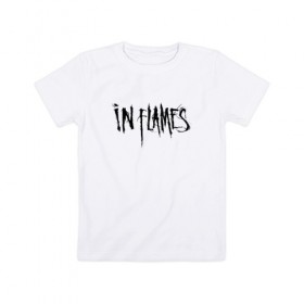 Детская футболка хлопок с принтом In Flames в Тюмени, 100% хлопок | круглый вырез горловины, полуприлегающий силуэт, длина до линии бедер | alternative | gothenburg | in flames