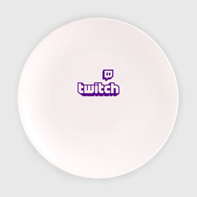 Тарелка с принтом Twitch в Тюмени, фарфор | диаметр - 210 мм
диаметр для нанесения принта - 120 мм | game | gamer | logo | twitch | twitties | игры | логотип | стрим | твитч
