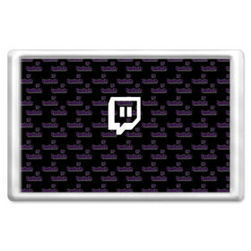 Магнит 45*70 с принтом Twitch в Тюмени, Пластик | Размер: 78*52 мм; Размер печати: 70*45 | game | gamer | logo | twitch | twitties | игры | логотип | стрим | твитч