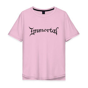 Мужская футболка хлопок Oversize с принтом Immortal в Тюмени, 100% хлопок | свободный крой, круглый ворот, “спинка” длиннее передней части | Тематика изображения на принте: 