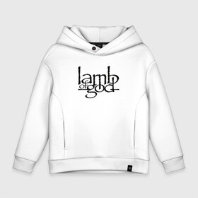 Детское худи Oversize хлопок с принтом Lamb Of God в Тюмени, френч-терри — 70% хлопок, 30% полиэстер. Мягкий теплый начес внутри —100% хлопок | боковые карманы, эластичные манжеты и нижняя кромка, капюшон на магнитной кнопке | groove thrash | lamb of god | usa