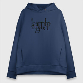 Женское худи Oversize хлопок с принтом Lamb Of God в Тюмени, френч-терри — 70% хлопок, 30% полиэстер. Мягкий теплый начес внутри —100% хлопок | боковые карманы, эластичные манжеты и нижняя кромка, капюшон на магнитной кнопке | Тематика изображения на принте: groove thrash | lamb of god | usa