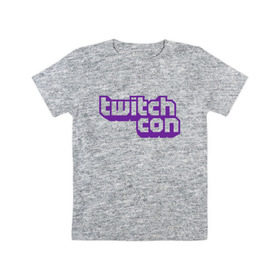 Детская футболка хлопок с принтом TwitchCon в Тюмени, 100% хлопок | круглый вырез горловины, полуприлегающий силуэт, длина до линии бедер | 