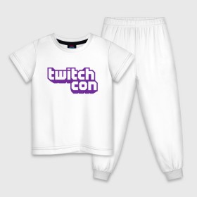 Детская пижама хлопок с принтом TwitchCon в Тюмени, 100% хлопок |  брюки и футболка прямого кроя, без карманов, на брюках мягкая резинка на поясе и по низу штанин
 | Тематика изображения на принте: 