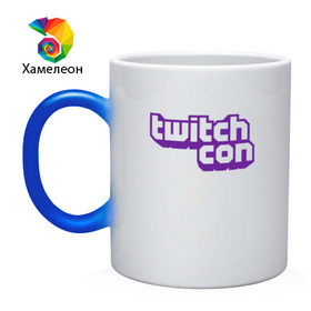 Кружка хамелеон с принтом TwitchCon в Тюмени, керамика | меняет цвет при нагревании, емкость 330 мл | Тематика изображения на принте: 