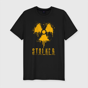 Мужская футболка хлопок Slim с принтом S.T.A.L.K.E.R. 2 | СТАЛКЕР 2 РАДИАЦИЯ в Тюмени, 92% хлопок, 8% лайкра | приталенный силуэт, круглый вырез ворота, длина до линии бедра, короткий рукав | Тематика изображения на принте: anomaly | bandit | chernobyl | logo | pripyat | shadow of chernobyl | stalker | stalker 2 | zone | аномалия | бандиты | зона | лого | меченый | припять | сталкер | сталкер 2 | тени чернобыля | чернобыль | чистое небо