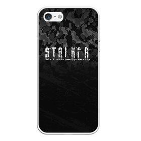 Чехол для iPhone 5/5S матовый с принтом S T A L K E R в Тюмени, Силикон | Область печати: задняя сторона чехла, без боковых панелей | anomaly | bandit | chernobyl | logo | pripyat | shadow of chernobyl | stalker | stalker 2 | zone | аномалия | бандиты | зона | лого | меченый | припять | сталкер | сталкер 2 | тени чернобыля | чернобыль | чистое небо