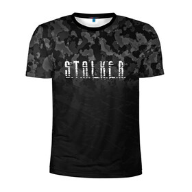 Мужская футболка 3D спортивная с принтом S.T.A.L.K.E.R. в Тюмени, 100% полиэстер с улучшенными характеристиками | приталенный силуэт, круглая горловина, широкие плечи, сужается к линии бедра | anomaly | bandit | chernobyl | logo | pripyat | shadow of chernobyl | stalker | stalker 2 | zone | аномалия | бандиты | зона | лого | меченый | припять | сталкер | сталкер 2 | тени чернобыля | чернобыль | чистое небо