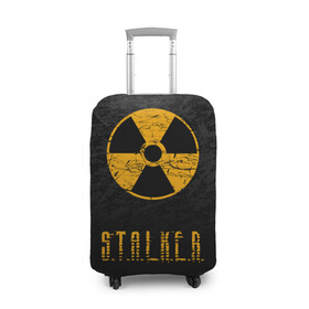 Чехол для чемодана 3D с принтом S.T.A.L.K.E.R. в Тюмени, 86% полиэфир, 14% спандекс | двустороннее нанесение принта, прорези для ручек и колес | anomaly | bandit | chernobyl | logo | pripyat | shadow of chernobyl | stalker | stalker 2 | zone | аномалия | бандиты | зона | лого | меченый | припять | сталкер | сталкер 2 | тени чернобыля | чернобыль | чистое небо