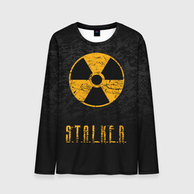 Мужской лонгслив 3D с принтом S.T.A.L.K.E.R. в Тюмени, 100% полиэстер | длинные рукава, круглый вырез горловины, полуприлегающий силуэт | anomaly | bandit | chernobyl | logo | pripyat | shadow of chernobyl | stalker | stalker 2 | zone | аномалия | бандиты | зона | лого | меченый | припять | сталкер | сталкер 2 | тени чернобыля | чернобыль | чистое небо