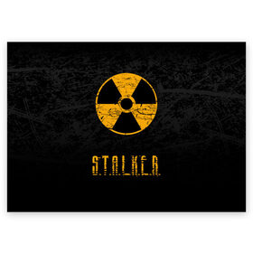 Поздравительная открытка с принтом S.T.A.L.K.E.R. в Тюмени, 100% бумага | плотность бумаги 280 г/м2, матовая, на обратной стороне линовка и место для марки
 | Тематика изображения на принте: anomaly | bandit | chernobyl | logo | pripyat | shadow of chernobyl | stalker | stalker 2 | zone | аномалия | бандиты | зона | лого | меченый | припять | сталкер | сталкер 2 | тени чернобыля | чернобыль | чистое небо
