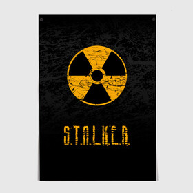 Постер с принтом S.T.A.L.K.E.R. в Тюмени, 100% бумага
 | бумага, плотность 150 мг. Матовая, но за счет высокого коэффициента гладкости имеет небольшой блеск и дает на свету блики, но в отличии от глянцевой бумаги не покрыта лаком | anomaly | bandit | chernobyl | logo | pripyat | shadow of chernobyl | stalker | stalker 2 | zone | аномалия | бандиты | зона | лого | меченый | припять | сталкер | сталкер 2 | тени чернобыля | чернобыль | чистое небо