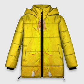 Женская зимняя куртка 3D с принтом Yellow Billie в Тюмени, верх — 100% полиэстер; подкладка — 100% полиэстер; утеплитель — 100% полиэстер | длина ниже бедра, силуэт Оверсайз. Есть воротник-стойка, отстегивающийся капюшон и ветрозащитная планка. 

Боковые карманы с листочкой на кнопках и внутренний карман на молнии | Тематика изображения на принте: billie eilish | lovely | music | ocean eyes | pop | билли айлиш | девушка | музыка | океан | поп | эйлиш | элиш