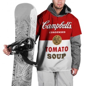Накидка на куртку 3D с принтом Банка с супом Кэмпбелл в Тюмени, 100% полиэстер |  | campbell’s soup | pop art | popart | арт | банка с супом кэмпбелл | банки с супом кэмпбелл | большая банка супа кэмпбелл с открывашкой | поп арт | суп кэмпбелл | энди уорхол