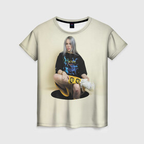 Женская футболка 3D с принтом Hole в Тюмени, 100% полиэфир ( синтетическое хлопкоподобное полотно) | прямой крой, круглый вырез горловины, длина до линии бедер | billie eilish | lovely | music | ocean eyes | pop | билли айлиш | девушка | музыка | океан | поп | эйлиш | элиш
