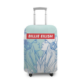 Чехол для чемодана 3D с принтом Billie Eilish в Тюмени, 86% полиэфир, 14% спандекс | двустороннее нанесение принта, прорези для ручек и колес | billie eilish | lovely | music | ocean eyes | pop | билли айлиш | девушка | музыка | океан | поп | эйлиш | элиш