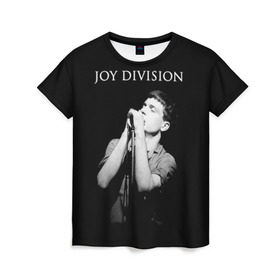 Женская футболка 3D с принтом Joy Division в Тюмени, 100% полиэфир ( синтетическое хлопкоподобное полотно) | прямой крой, круглый вырез горловины, длина до линии бедер | ian curtis | joy division | joy division unknown pleasures | love will tear us apart | группы | иэн кёртис | пост панк | рок