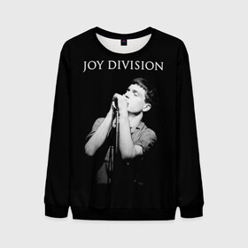 Мужской свитшот 3D с принтом Joy Division в Тюмени, 100% полиэстер с мягким внутренним слоем | круглый вырез горловины, мягкая резинка на манжетах и поясе, свободная посадка по фигуре | Тематика изображения на принте: ian curtis | joy division | joy division unknown pleasures | love will tear us apart | группы | иэн кёртис | пост панк | рок